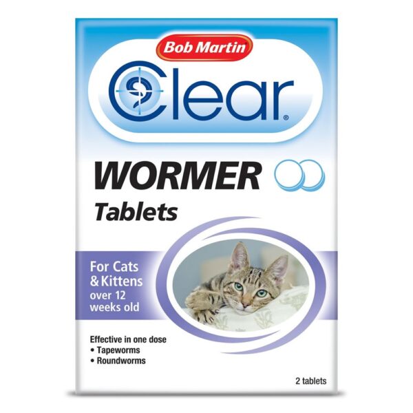 Bob Martin Clear 2in1 Wormer Tablets Cats & Kittens