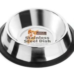 Fed 'N' Watered Stainless Steel Non Tip Cat Dish