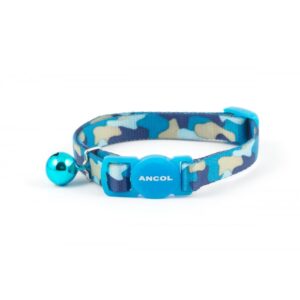Ancol Cat Collar Camouflage blue