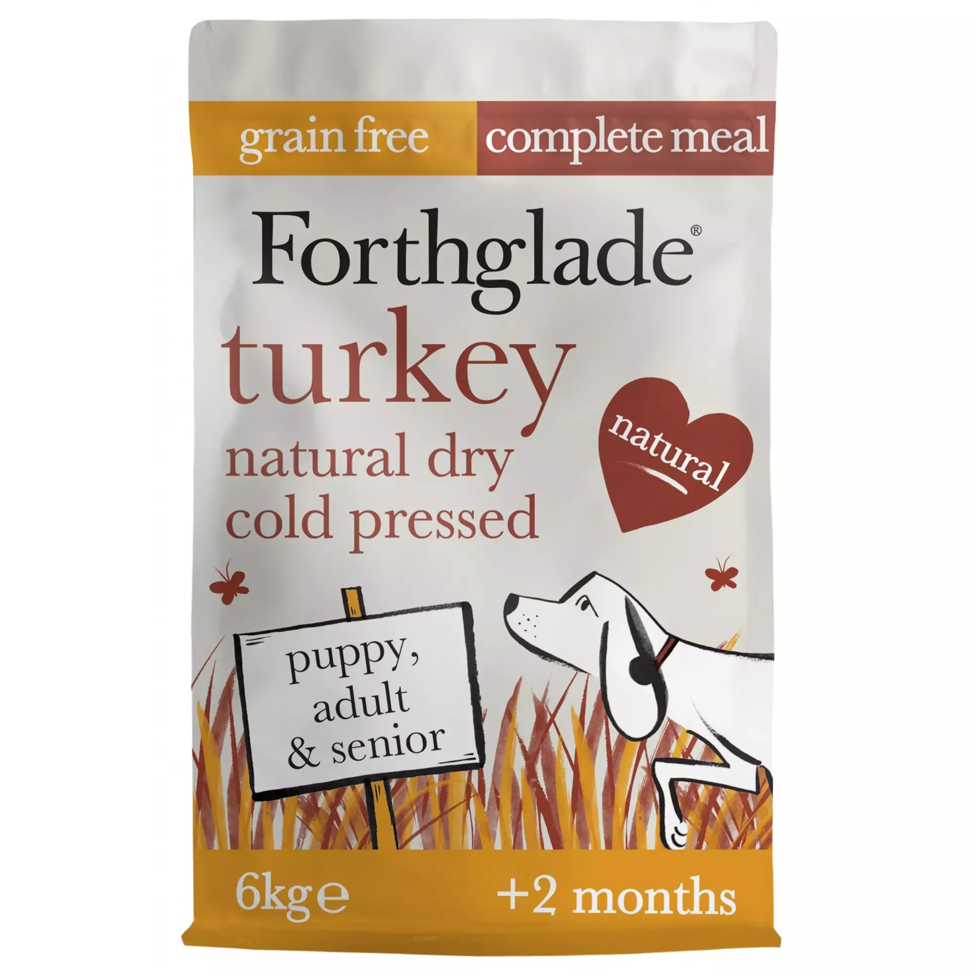Forthglade Turkey Natural Dry Cold Pressed Grain Free Dry Dog Food