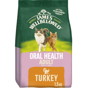 James Wellbeloved Adult Oral Health Turkey and Rice Dry Cat Food