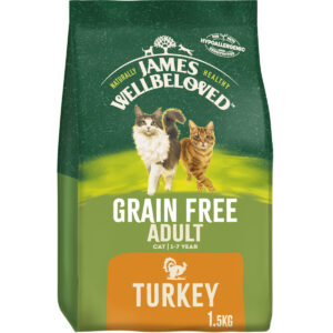 James Wellbeloved Grain Free Adult Turkey & Veg Dry Cat Food
