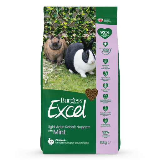 Burgess Excel Adult Light Rabbit Nuggets with Mint