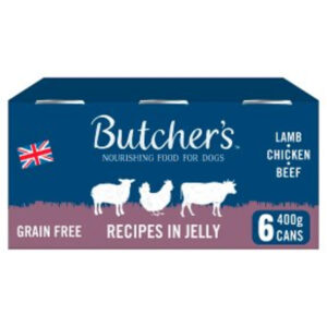 Butchers Meaty Recipes Chunks In Jelly Wet Dog Food Cans