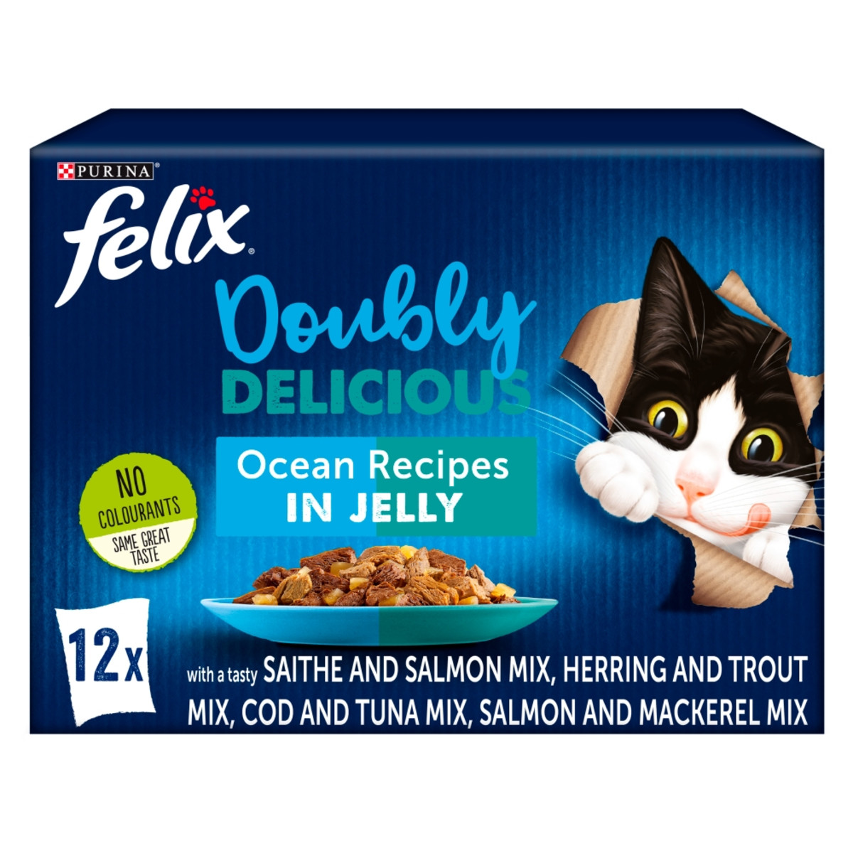 Felix Doubly Delicious Ocean Recipes in Jelly Wet Cat Food Pouches
