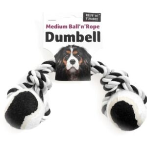 Ruff 'N' Tumble Tennis Ball & Rope Dumbell