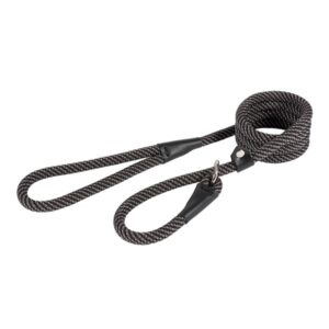 Ancol Rope Slip Lead Black Grey