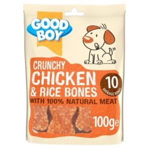 Good Boy Crunchy Chicken and Rice Bones Dog Treats