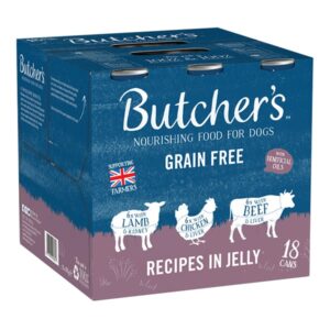 Butchers Meaty Recipes Chunks In Jelly Wet Dog Food Cans