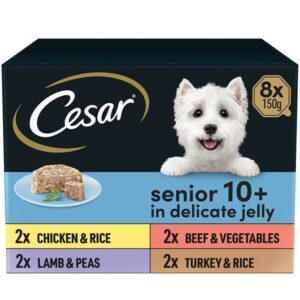 Cesar Senior Variety Pack in Jelly Wet Dog Food Trays