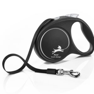 Flexi Black Design Extending 5m Black Dog Lead