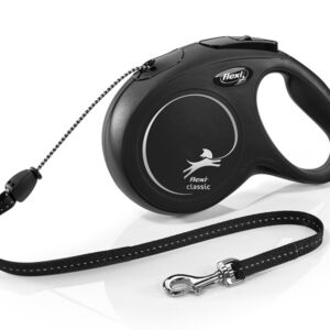 Flexi New Classic Black Extending 8m Cord Dog Lead