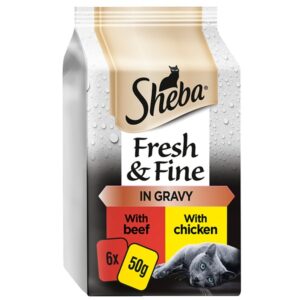 Sheba Fresh & Fine Beef & Chicken In Gravy