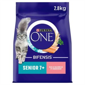 Purina ONE Dry Senior 7+ Cat Food Rich in Salmon
