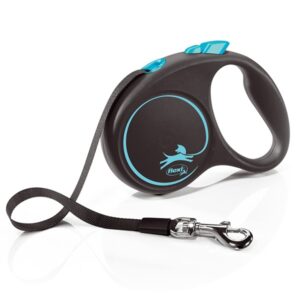 Flexi Black Design Extending 5m Blue Dog Lead