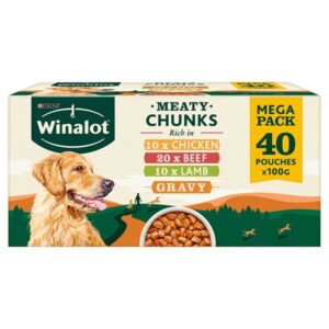 Winalot Meaty Chunks Adult Dog Food Mixed in Gravy
