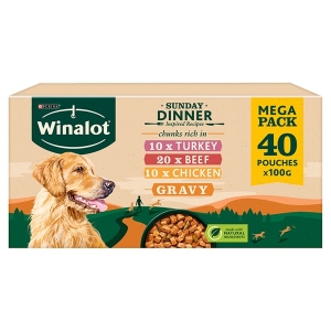Winalot Sunday Dinner Dog Food Pouches Mixed in Gravy