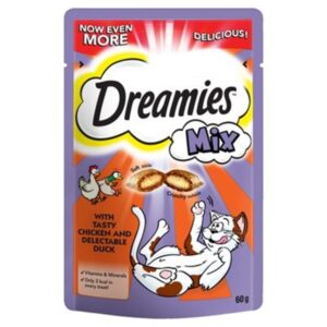 DREAMIES Mix Cat Treat Biscuits with Chicken & Duck