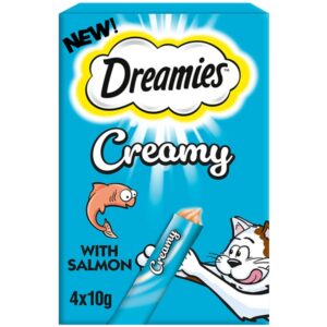 Dreamies Creamy Adult Cat & Kitten Treats with Salmon