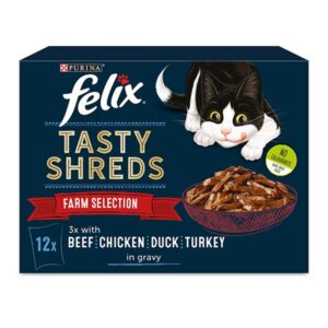 Felix Tasty Shreds Farm Selection In Gravy