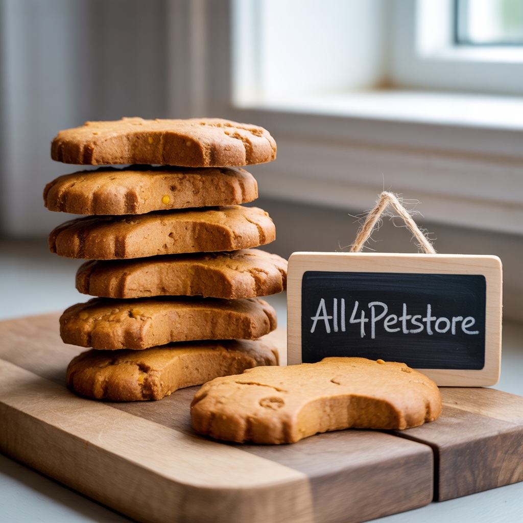 Delicious homemade pet treats for dogs: Peanut Butter & Pumpkin Biscuits