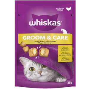 WHISKAS Groom & Care Adult Cat Treats with Chicken
