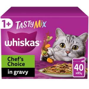Whiskas 1+ Chef's Choice Mix Pouches in Gravy