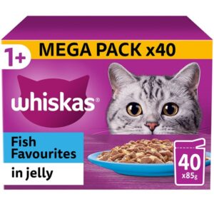Whiskas 1+ Fish Favourites Pouches in Jelly