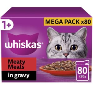 Whiskas 1+ Meaty Meals Pouches in Gravy