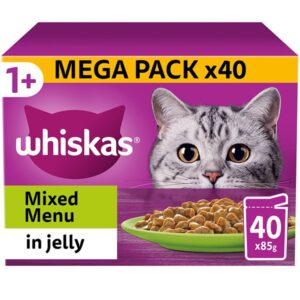 Whiskas 1+ Mixed Menu Pouches in Jelly