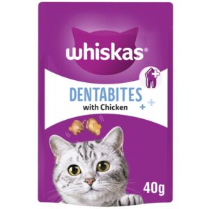 WHISKAS Dentabites Adult Cat Treats with Chicken