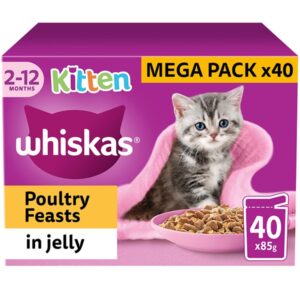 Whiskas Kitten Poultry Feasts Pouches in Jelly