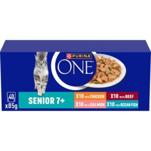 PURINA ONE Pouches 7+ Senior Cat Mini Fillets In Gravy