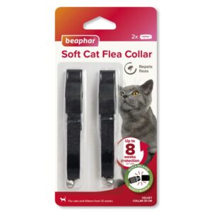 Beaphar Soft Velvet Flea Collar for Cats Twin Pack